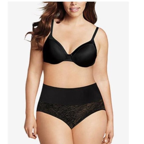 Maidenform Curvy Tame Your Tummy Lace Brief Black - Picture 1 of 2